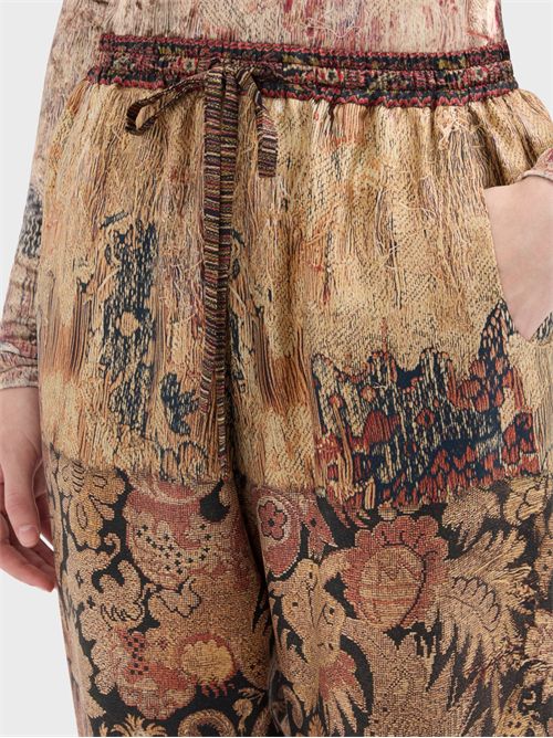 Silk trousers with tapestry-inspired floral print PIERRE-LOUIS MASCIA | PT10959519426